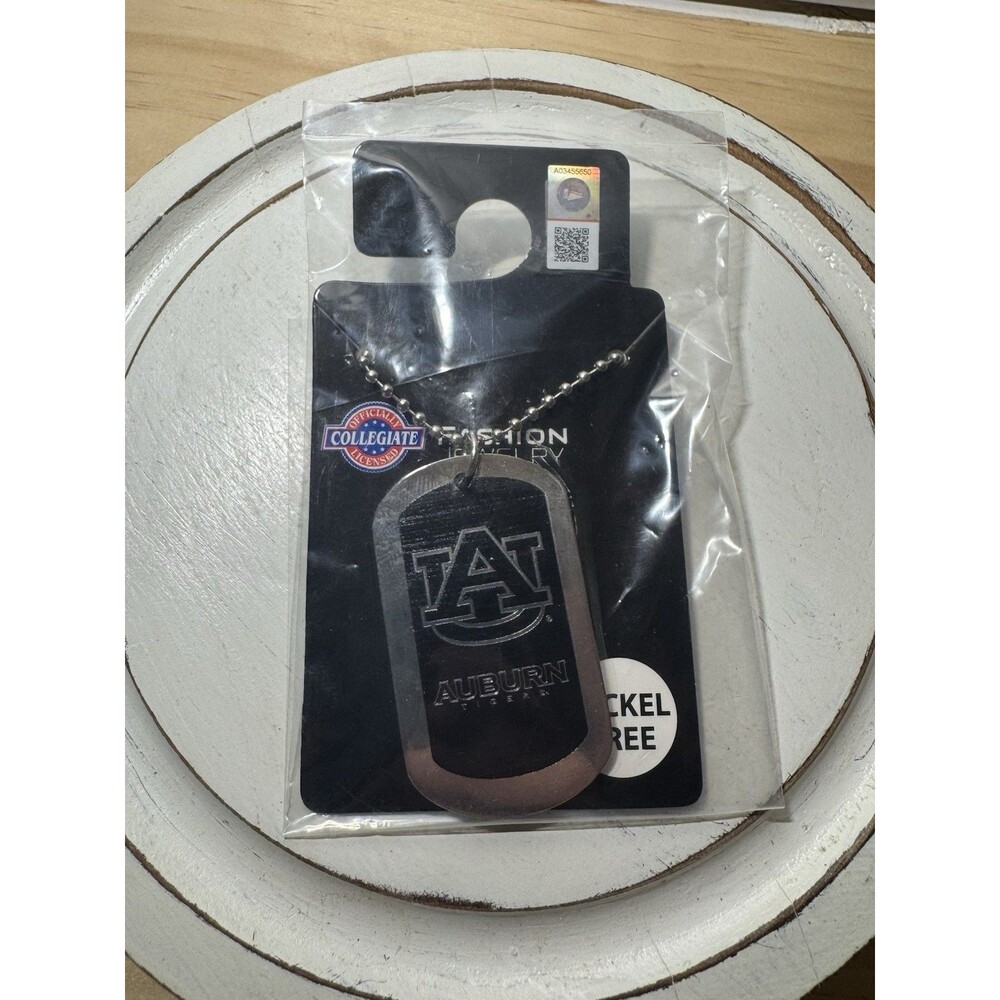 Official Collegiate Dog Neck Tag Necklace Auburn University NWT NCAA